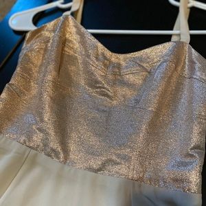 Express rose gold and soft pink dress